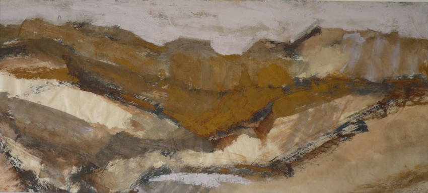 Woestijn, 23 x 51 cm, gouache, 2017