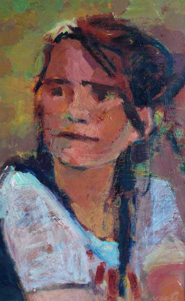 Portret D, 43 x 41 cm, olieverf, 2016
