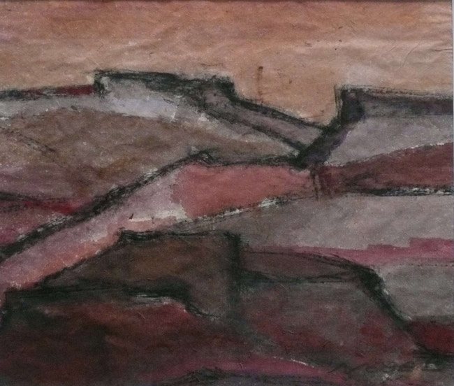 Woestijn, 35 x 29,5 cm, gouache, 2021