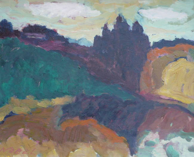 Landschap, 50 x 40 cm_2, olieverf, 2020